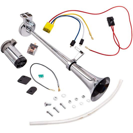 178DB 12V Single Trumpet Air Horn Compressor Kit Fit For Van Train Car Truck Boat