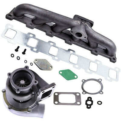 Turbo Turbocharger + Exhaust Manifold Kit compatible for Nissan Patrol 4.2L TD42 GQ Y60 Y61
