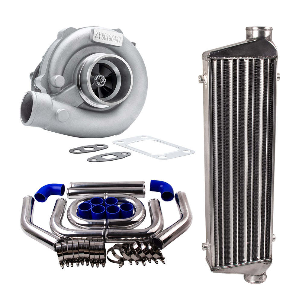 T04E T3/T4 .63 A/R 57 TRIM TURBO 400+HP BOOST STAGE III+Intercooler +Piping Pipe