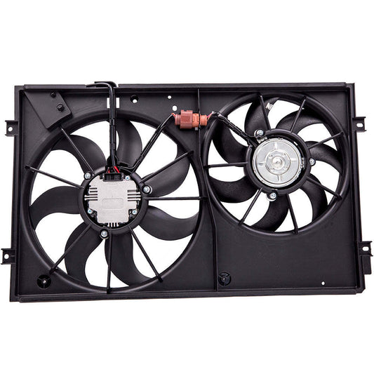 Electric Double Radiator Cooling Fan motor compatible for VW Touran 1.9 TDI 1.6 FSI 1.6 2.0 FSI 1.4 TSI