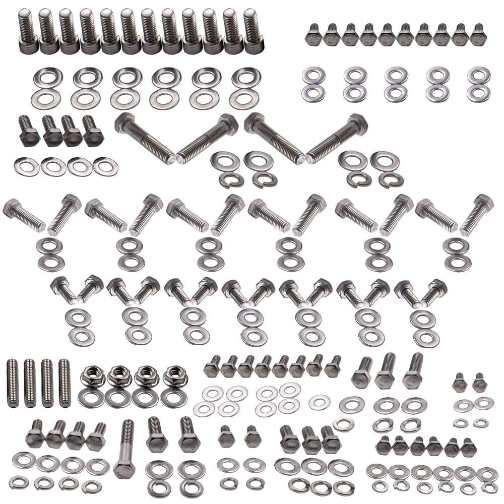 Stainless Hex Bolt Kit Small Block For Chevy Sbc 265 305 307 327 350 400