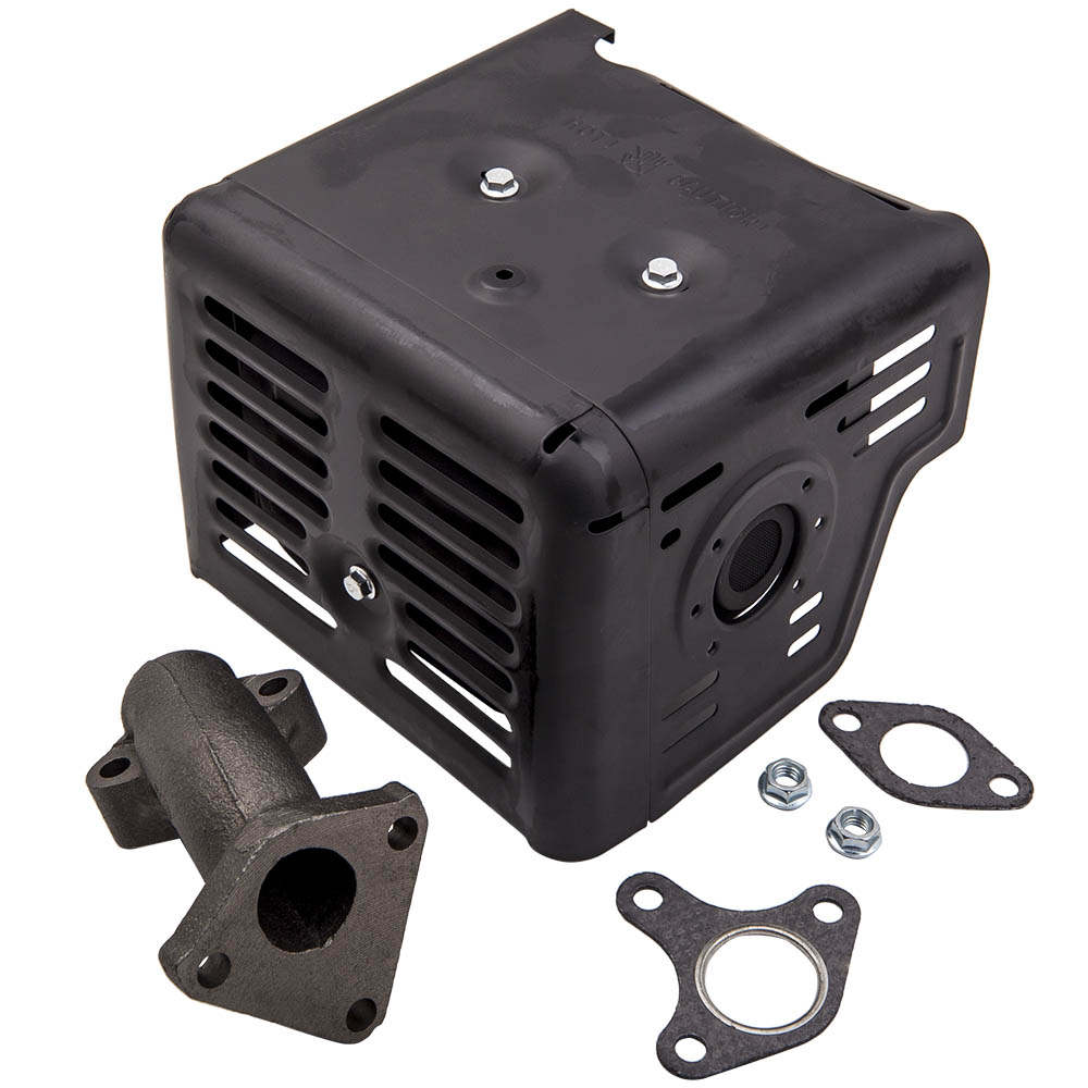 Exhaust Muffler compatible for Honda GX340 GX390 11HP 13HP Copy Stationary Engine 182F 188F