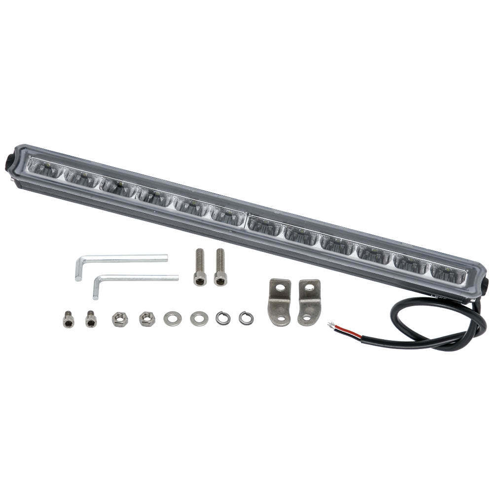 14inch LED Light Bar Super Slim Single Row Flood Beam Lamp Offroad IP68