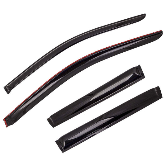 4xWeathershields Weather Shield compatible for Ford Territory 2005-2020 Window Visor Guards
