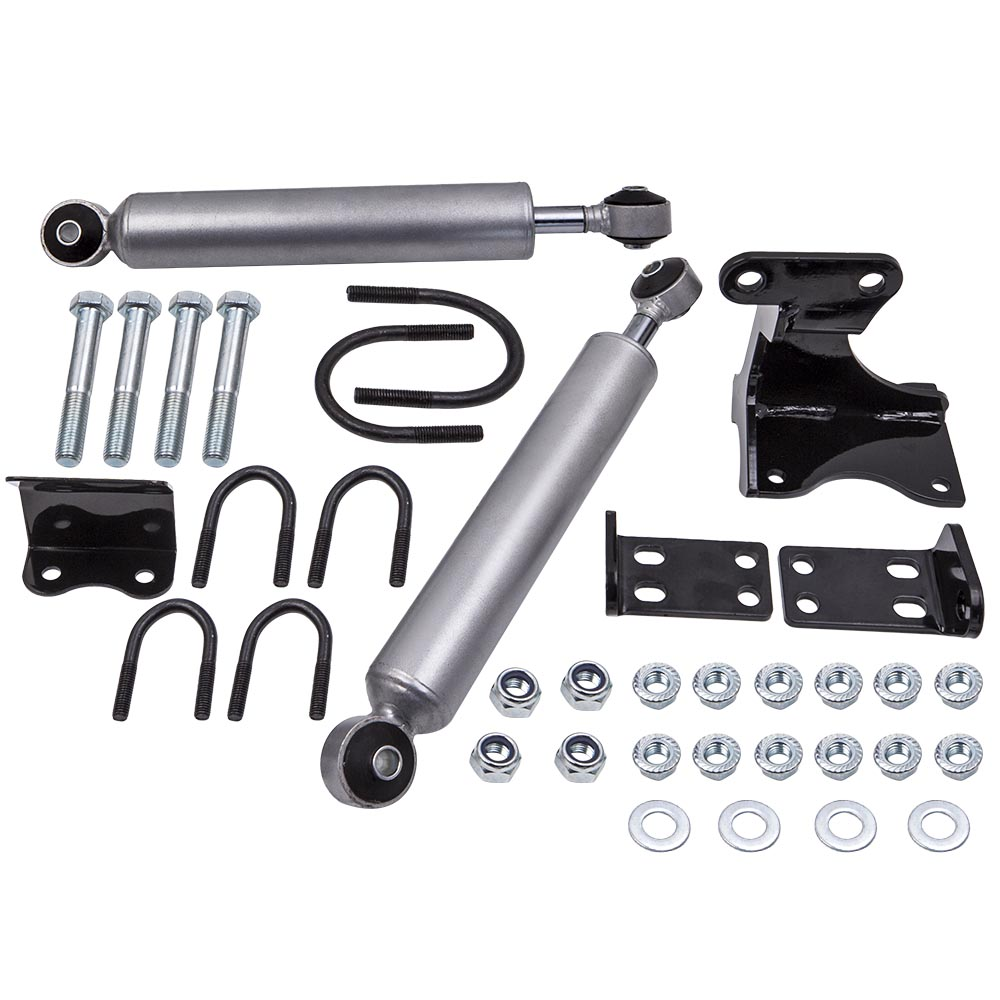 Dual Steering Stabilizer Shock Absorber compatible for Jeep Wrangler Unlimited JK 2007-2017