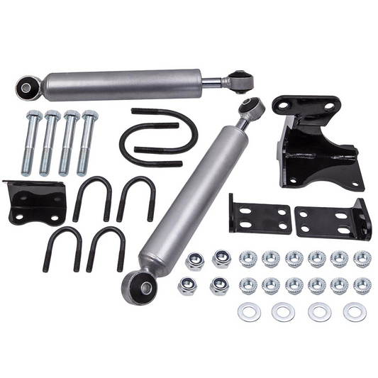 Dual Steering Stabilizer Shock Absorber compatible for Jeep Wrangler Unlimited JK 2007-2017