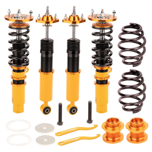 4pcs 24 Damper Adjustable Suspension Coilovers Shock Absorber kits compatible for BMW E46 3-Series 1998-2006