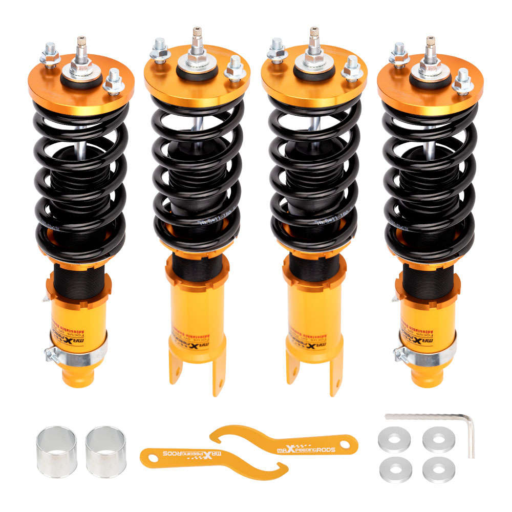 4pcs 24 Damper Adjustable Suspension Coilovers Shock Absorber kits compatible for Honda Civic EK EJ EM 1996-2000