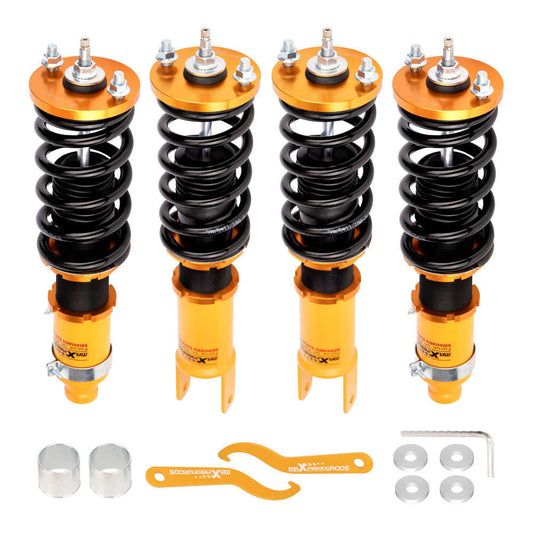 4pcs 24 Damper Adjustable Suspension Coilovers Shock Absorber kits compatible for Honda Civic EK EJ EM 1996-2000