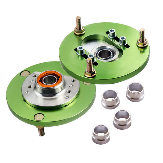 Front Coilover Camber Plate compatible for BMW 3 Series E46 98-05 Top Upper Mount Green