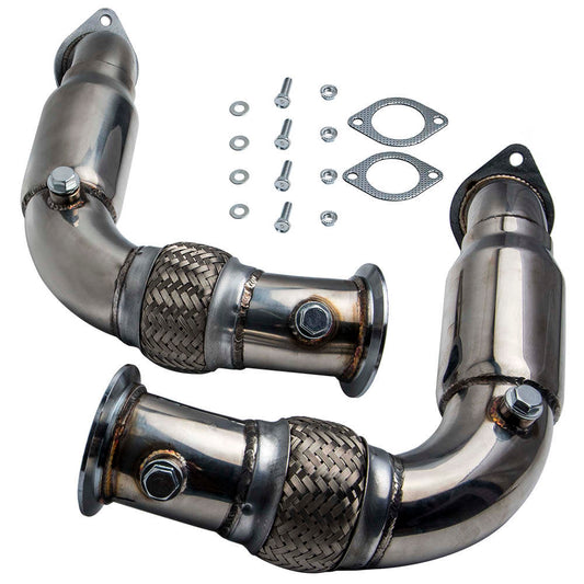 Stainless Turbo ExhaustDownpipe compatible for BMW X6/x5/5-/7-series N63b44 4.4 V8 08-14