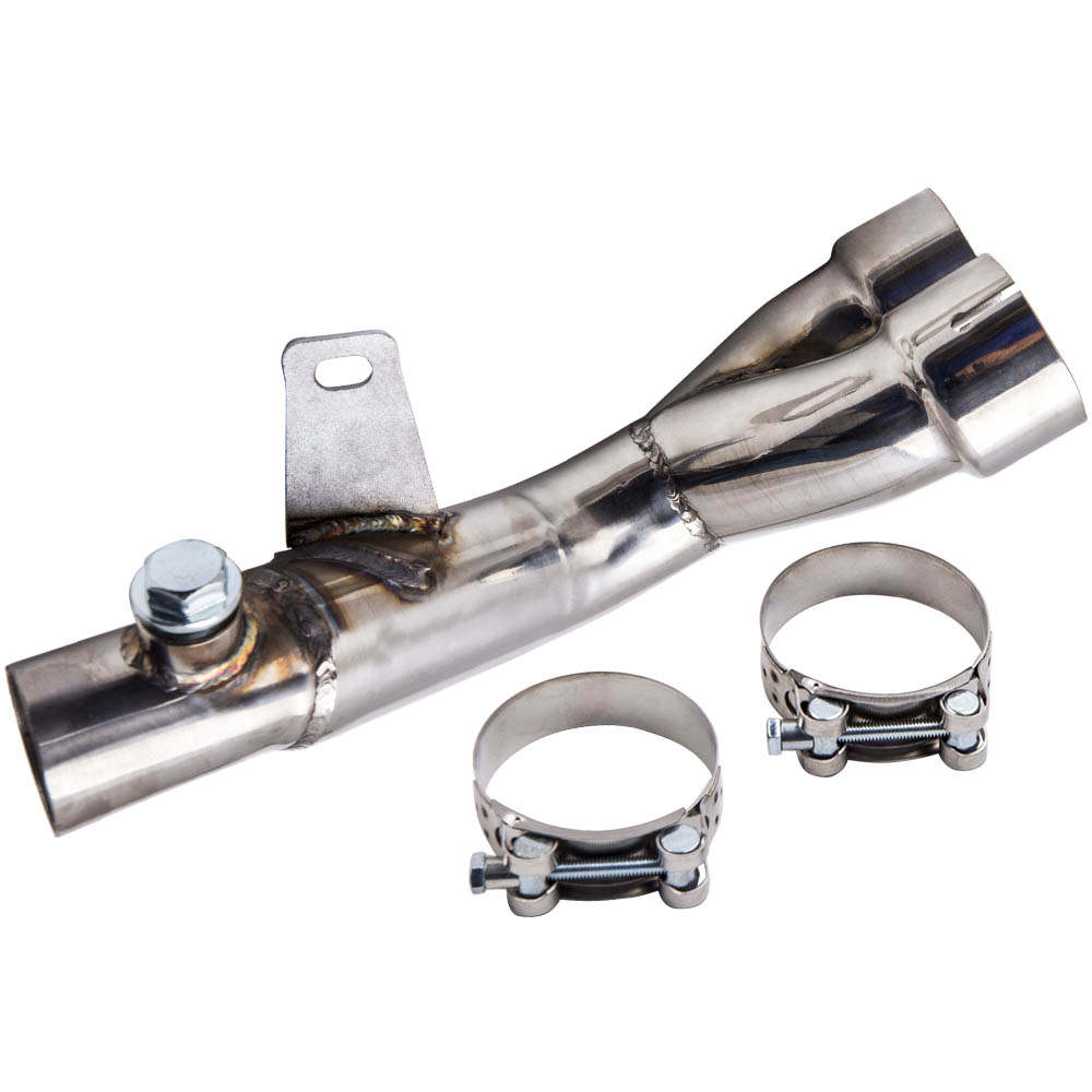 Mid Pipe Y Pipe Link Race Exhaust Decat CAT Eliminator compatible for Yamaha R6 2006-2017