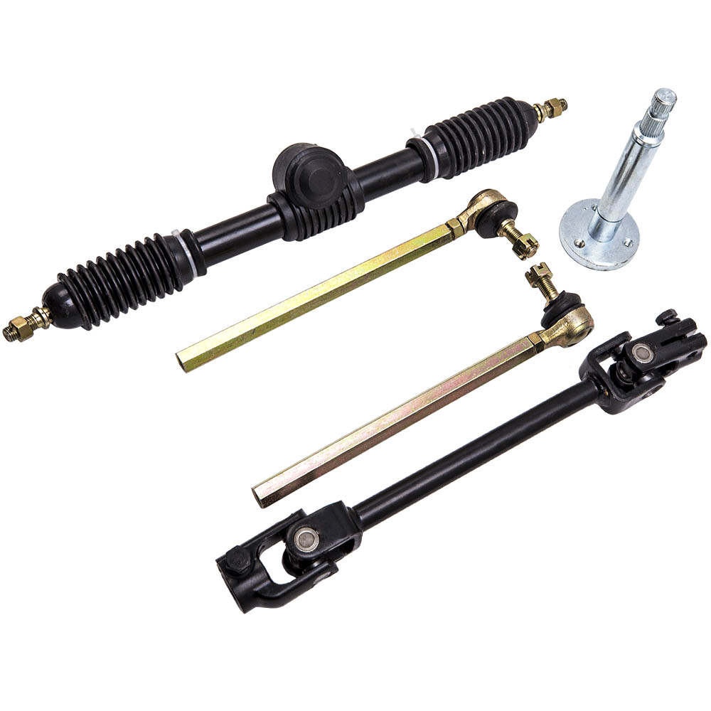 Steering Wheel Parts Assembly 110cc Go Kart 443mm Power Steering Gear Rack Shaft