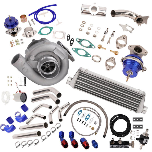 Universal Turbo t3 flange pipe bov adaptor wastegate turbocharger kits 25 PSI