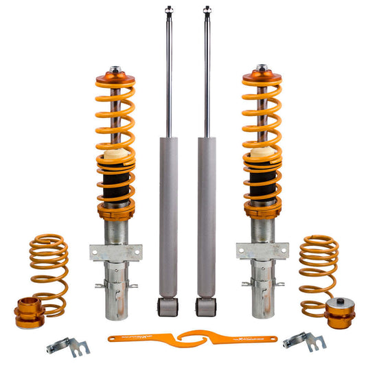 Compatible for VW Polo Mk5 6R compatible for Seat Ibiza 6J Shock Absorber 4xCoilover Spring Suspension Kit