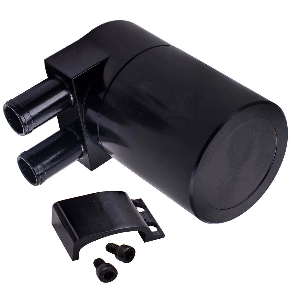 Compatible for BMW N54 135i 335i 535i Billet Aluminum Oil Catch Can Reservoir Baffled Black