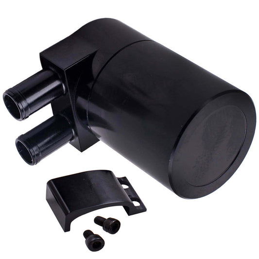 Compatible for BMW N54 135i 335i 535i Billet Aluminum Oil Catch Can Reservoir Baffled Black