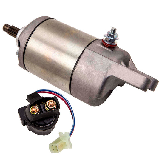 Compatible for Honda ATV ATC250ES Big Red TRX250 TRX300 31200-HA6-316 Starter Motor and Relay