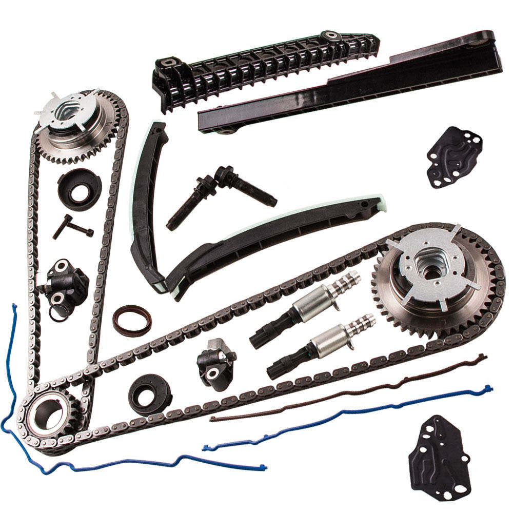 Compatible for Ford 5.4L TRITON 3-Valve F150 2005-2010 Timing Chain Kit+Cam Phaser+ Gasket