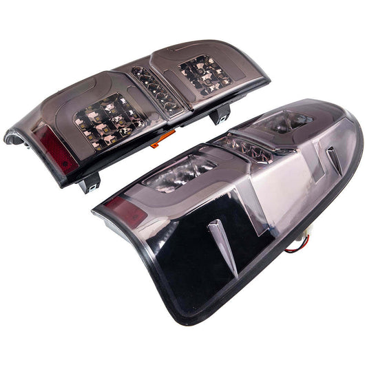 Pair LandR Smoke Tail Lamp Light compatible for Toyota Hilux KUN26 SR SR5 Mk7 Workmate 04-15