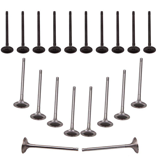 Set of 20 Intake Exhaust Valves compatible for Volvo C30 S60 S70 V40 XC60 Stem 6mm 9454607
