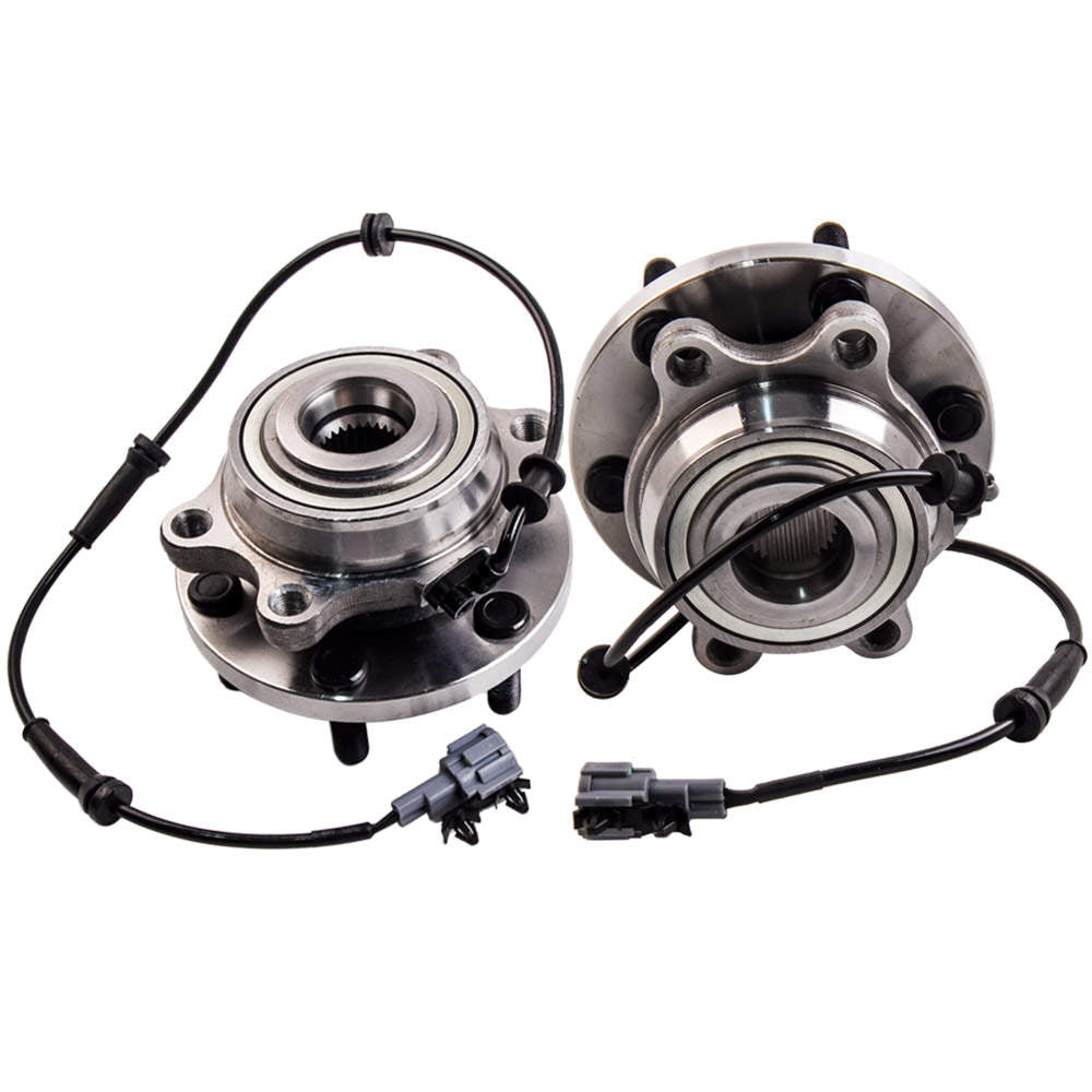 [Second Hand]2x Front Wheel Bearing Hubs SPANISH compatible for Nissan Navara D40 D22 YD25 VQ40 R51 ABS