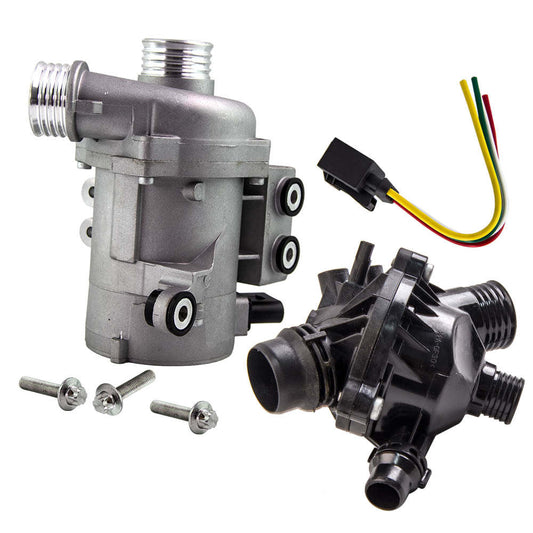 Set Engine Water Pump With Thermostat compatible for BMW X3 X5 128i 325xi 328i 328xi 530xi